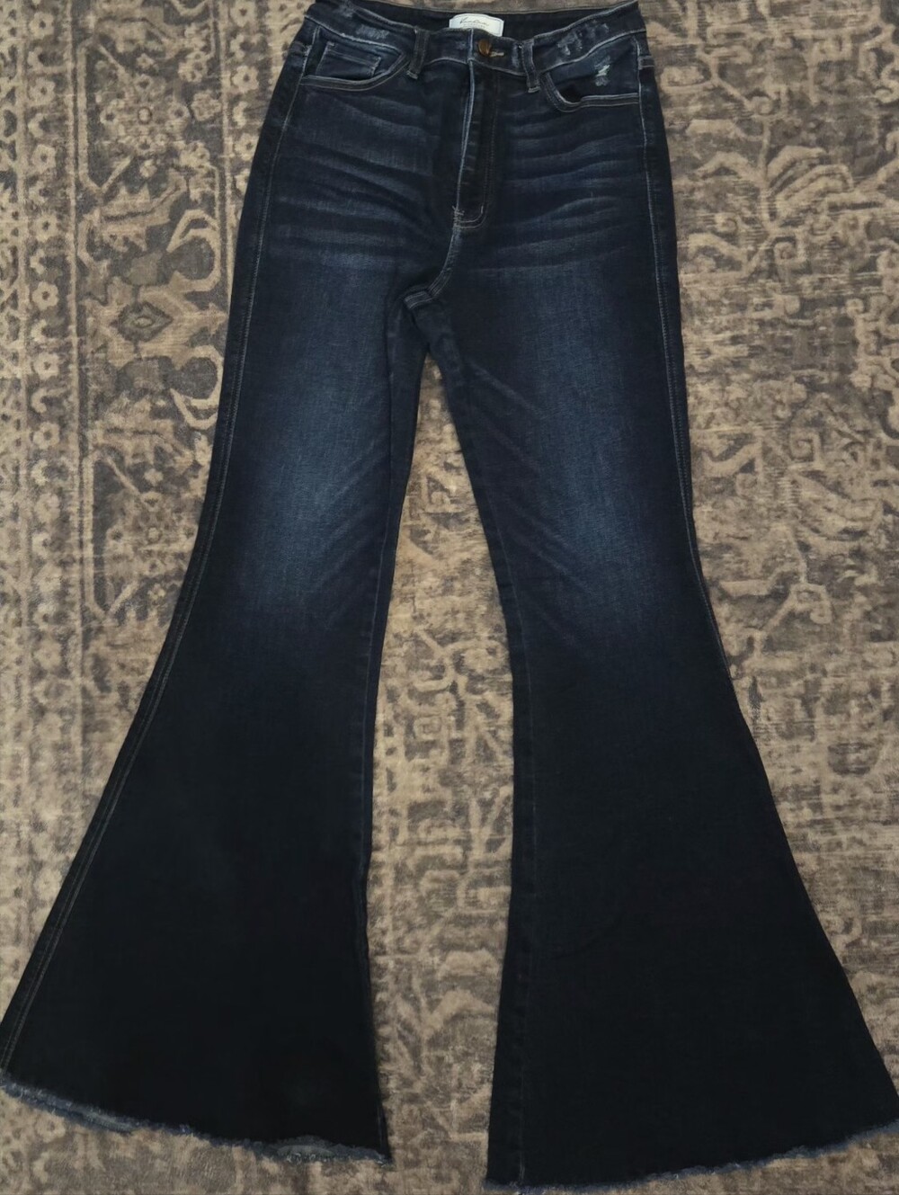 KanCan Women's Dark Blue Flared Jeans